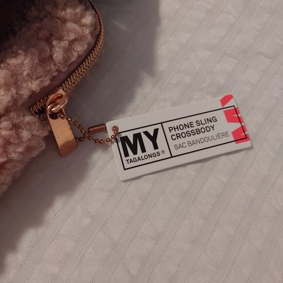 NWT MY TAGALONGS SHERPA PHONE SLING CROSSBODY - Picture 6 of 10